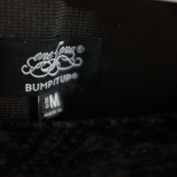 One 5 One Bump it Up Black Velour parsley Low Front Rise Maternity Pant size M - Picture 8 of 8